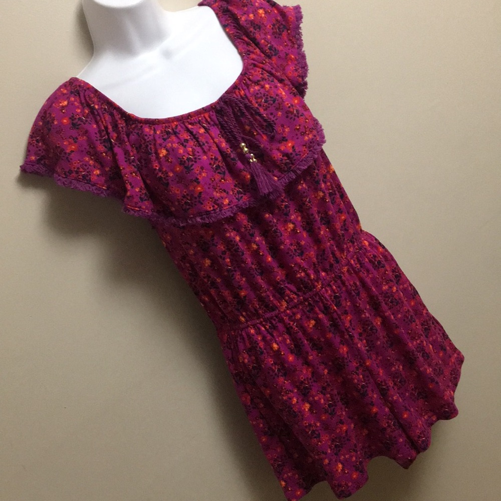 Forever 21 Fuchsia/Teal Off Shoulder Romper